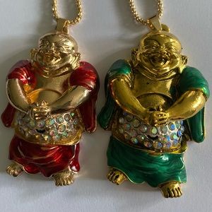 Betsey Johnson Buddha Charm Pendant Necklace new 2